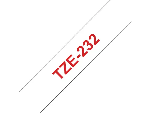 Labeltape Brother P-touch TZe-232 standaard 12mm rood op wit