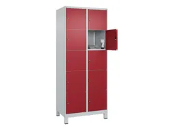 lockerkast,HxBxD 1950x800x500mm,2x5vakken,vak B 400mm,cil.-slot,voeten