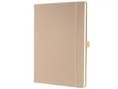 Notitieboek Conceptum A4 Beige 5mm ruit hardcover. Genummerde pagina's