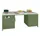 werkplaatsbureau,HxBxD 720x1700x800mm,RAL7035,front RAL6011