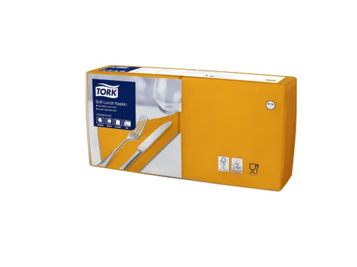 Tork 477870 Soft Lunchservet Advanced Oranje 33x33cm