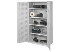 Materiaalkast Geperf Deuren 1950x1000x600mm 4legborden Ral7035