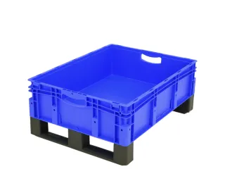 Euronorm Stapelkrat Pp 220x800x600mm 85l Dubbele Bodem Sledepoten - 1