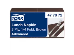 Tork 477872 Soft Lunchservet Advanced Bruin 33x33cm