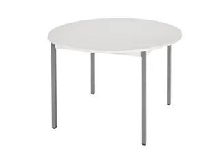 Tafel Rond 110 Cm Frame Antraciet Blad Lichtgrijs - 1