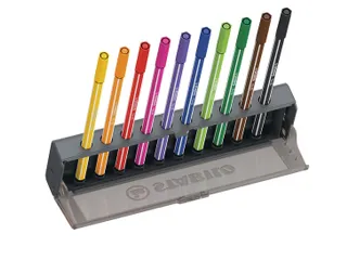 Viltstift STABILO Pen 68 Medium 1.0mm clickset à 10 kleuren - 2