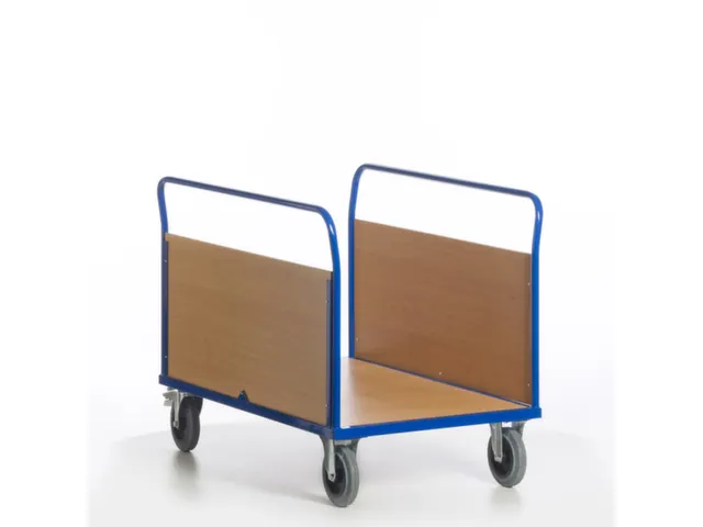 chariot à ridelles longitudinales,force 600kg,plateau Lxl 1200x770mm