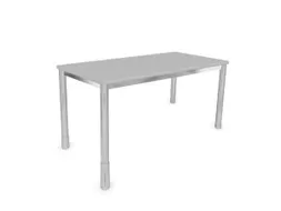In hoogte verstelbaar bureau,HxBxD 720-840x1200x600mm,MP-lichtgrijs