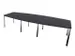 vergadertafel,HxBxD 740x3200x1400mm,vatvormig,CC-zwart