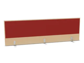 opzetpaneel,v. bureau,aanbouw achter,B 1800mm,NE-esdoorn,BN4011-rood - 1