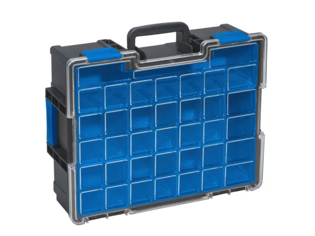 Assortimentskoffer,HxBxD 144x440x355mm,8bakken,PP,koffer zwart