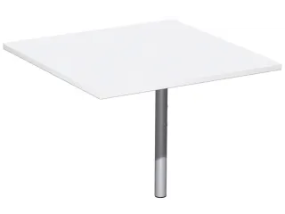 koppelelement voor bureau,90 °,HxBxD 680-800x800x800mm,blad wit,hoeki - 2