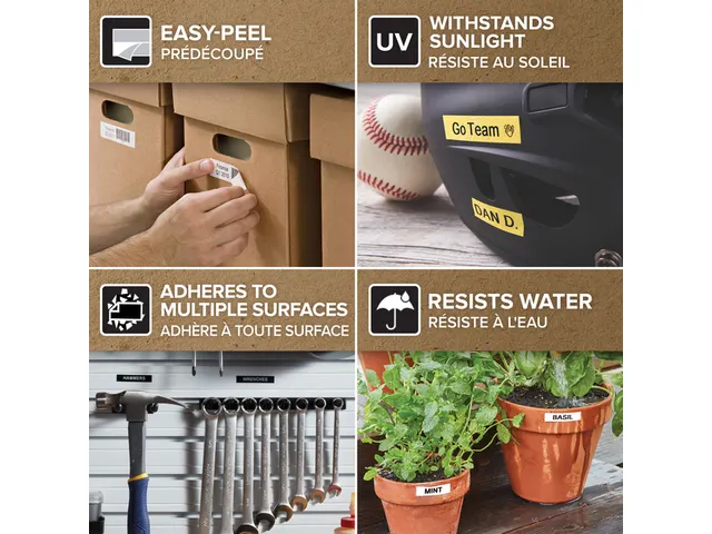 Labeltape Dymo 45010 D1 S720500 12mmx7m zwart op transparant