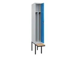 locker met bank,voor scheiding van kleding,HxBxD 2120x300x815mm,1vak