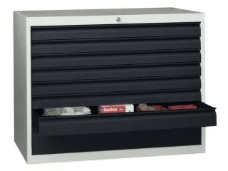 ladekast HxBxD 800x1023x600mm 8laden slot RAL7035 front RAL7016 - 2