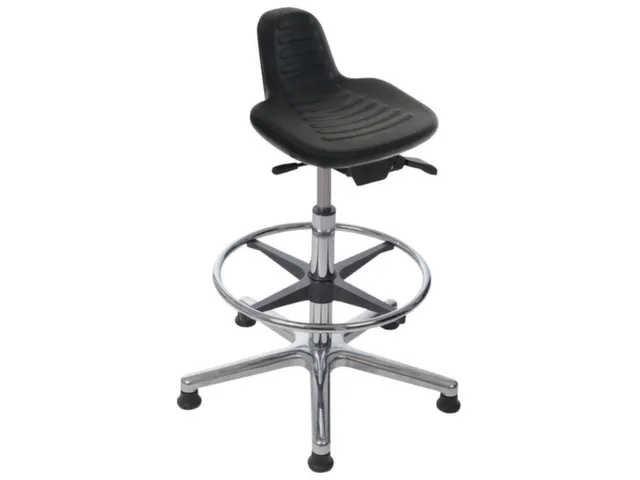 Siège assis-debout 550-800mm Assise/Dossier mousse PU Noir