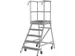 escalier mobile,roulant,estrade H 1,2m,5marches a. revêtement R13,alu