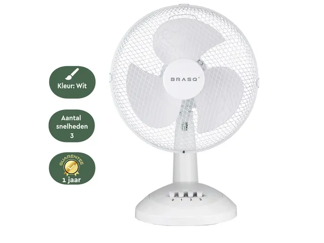 Tafelventilator BRASQ F400 Ø 30cm wit