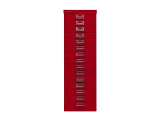 kantoor-ladekast HxBxD 860x279x380mm 15 laden romp kardinaalrood staal - 3