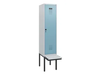 locker met bank,HxBxD 1950x400x815mm,1vak,vak B 400mm,draaigrendel - 2