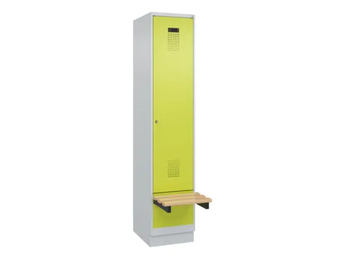 locker met bank,HxBxD 1950x400x815mm,1vak,vak B 400mm,cilinderslot