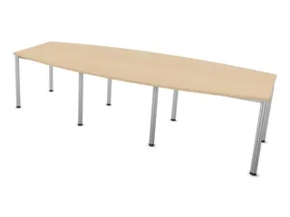 vergadertafel,HxBxD 740x2800x1200mm,vatvormig,NE-esdoorn - 1