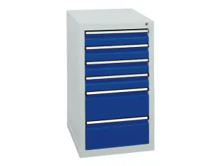 ladekast HxBxD 900x500x500mm 6laden vergrendeling RAL7035 RAL5010 - 1