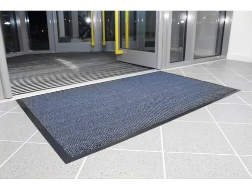 schoonloopmat,HxLxB 7x1800x1200mm,zwart/blauw