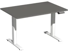 Elektrisch ihv bureau,HxBxD 730-1230x1200x800mm,blad onyxgrijs