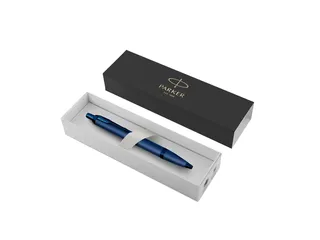 Balpen Parker IM Monochrome Blue Medium + blauwe inkt - 1