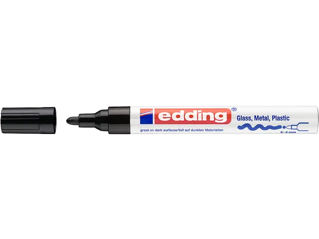 Viltstift Edding 750 Lakmarker Rond 2-4mm Zwart