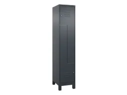 Z-garderobekast,HxBxD 1950x400x500mm,vak B 200/400mm,cil.-slot,voeten