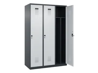 locker voor scheiding van kleding,HxBxD 1850x1200x500mm,3vak - 1