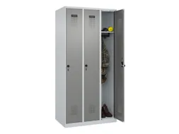 locker,HxBxD 1850x900x500mm,3vak,vak B 300mm,draaigrendel