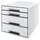 Ladenbox Leitz WOW Cube 4 laden wit/zwart