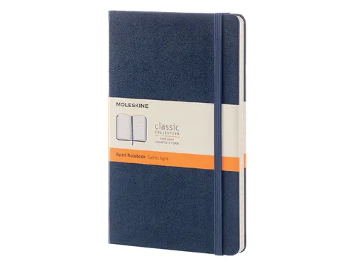 Notitieboek Moleskine large 130X210mm lijn hard cover sapphire blue