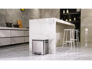 Afvalbak EKO EcoCasa Recycler pedaalemmer 15+15 liter RVS - 5