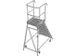 escalier mobile,roulant,estrade H 1,7m,7marches a. revêtement R13,alu