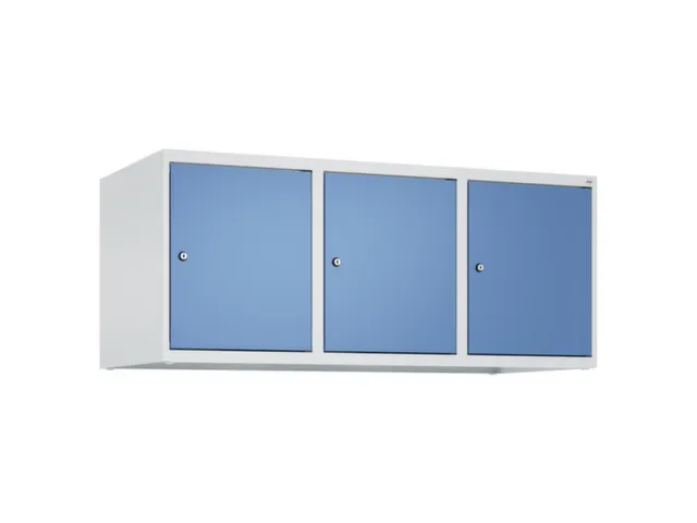 opzetkast,v. locker,3vak.,vak B 400mm,HxBxD 500x1200x500mm,vleugeldeur