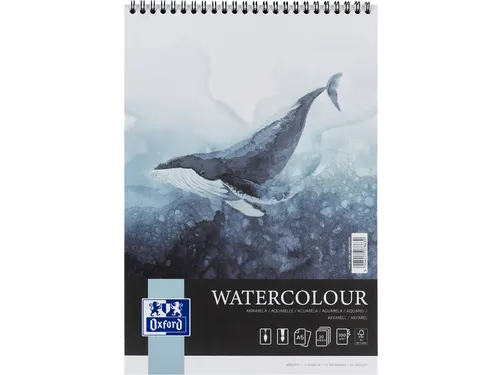 Aquarelblok Oxford Watercolour A5 20vel 300gr spiraal