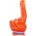 Oranje hand opblaasbaar