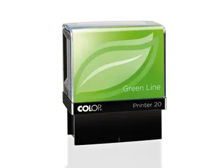 Tekststempel Colop 20 green line+bon 4regels 38x14mm blauw - 5