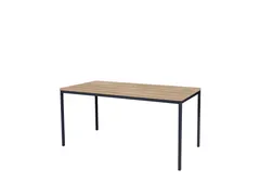Domino Basic Tafel Vaste Hoogte 160x80 honey castello zwart 4-poots