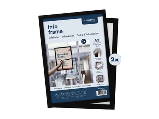 Infokader Europel zelfklevend A3 zwart - 3