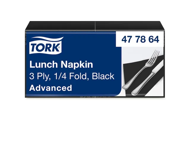 Tork 477864 Soft Lunchservet zwart