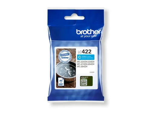 Inktcartridge Brother LC-422C blauw