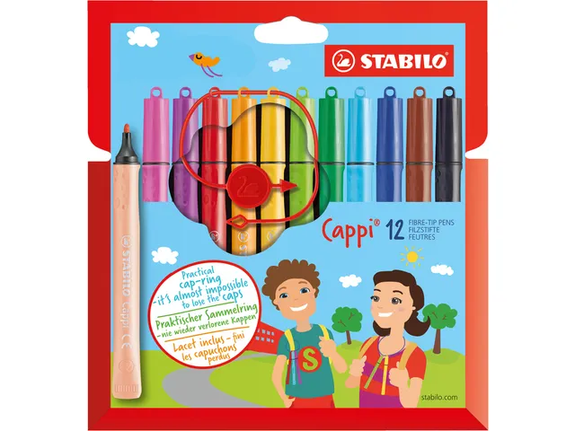 Viltstift Stabilo Cappi 168/12-1 12Stuks Assorti
