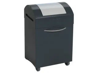 Afvalbak 45 Liter 650x380x320mm Plaatstaal 2 Wielen Klep Grijs - 2