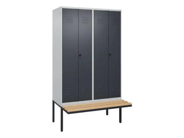 locker voor scheiding van kleding,HxBxD 2120x1200x815mm,4vak