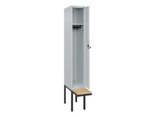 locker met bank,HxBxD 2120x300x815mm,1vak,vak B 300mm,draaigrendel - 2